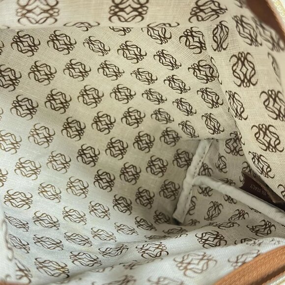 LOEWE - Light Green Dark Brown Beige PVC Pouch 103-071725 - Picture 6 of 7